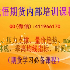 浅悟 K线有效压力支撑结构macd趋势交易策略制定 期货培训视频课程