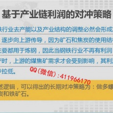 曹扬慧 螺纹钢趋势策略判断套利对冲时机介入 期货培训视频课程