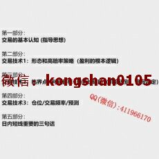 北冥有鱼 日内短线裸K临界点识别高盈亏比逻辑 期货教学内训实战视频课程