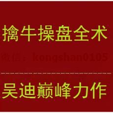 吴迪大炒家巅峰力作 擒牛操盘全术 牛股起涨临界点 股票培训视频课程