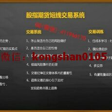 陈凯诸葛就是不亮 三周期翻转交易期指应用 股指期货内部培训视频课程