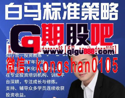 张创 《白马标准》股票策略 视频课程