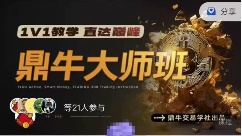 鼎牛交易学社 摆荡失败模式结构高低阻力交易陷阱多周期识别隐藏POI入场模型 外汇数字货币是内部培训视频课程