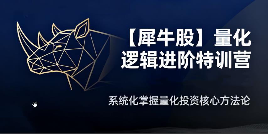 犀牛哥量化逻辑进阶特训营 盘口承接力、看盘复盘、周期板块、模式战法