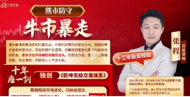 张程 中广云张程乾坤定势龙头战法系统课7节视频+大成课堂资料+指标